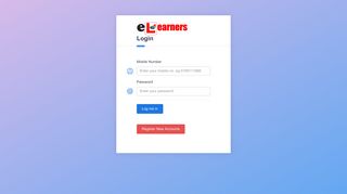 eLearners k53 Tests: Login