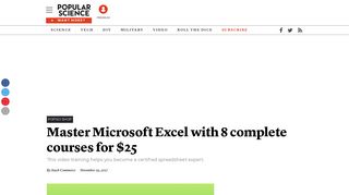 Master Microsoft Excel with 8 complete courses for $25 | Popular ...