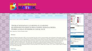 E-LEARNING READINESS - Universitas Bina Darma