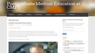 WebPortal « Postgraduate Medical Education at CMFT
