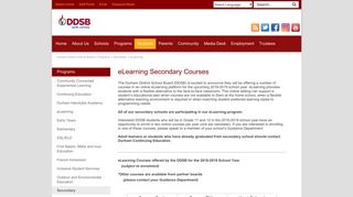 eLearning Secondary Courses - Durham District School Board