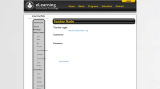 eLearning Help Page