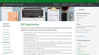 IDE Registration | University of Zambia - UnZa