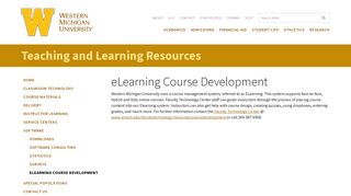 eLearning Course Development - Western Michigan University