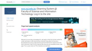 Access sce.zuj.edu.jo. Elearning System @ Faculty of Science and ...
