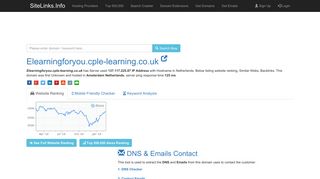 Elearningforyou.cple-learning.co.uk | 137.117.225.87, Similar Webs ...