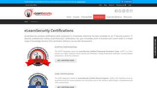 Certification - eLearnSecurity - eLearnSecurity