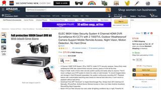 Amazon.com : ELEC 8CH Channel HDMI DVR CCTV Home Video ...