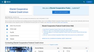 Electel Cooperative Federal Credit Union: Login, Bill Pay, Customer ...