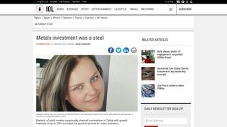 Metals investment was a steal | Saturday Star - IOL