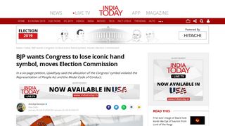 BJP wants Congress to lose iconic hand symbol, moves Election ...
