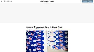 How to Register to Vote in Each State - The New York Times