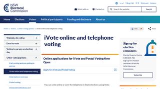 iVote online and telephone voting - NSW Electoral Commission
