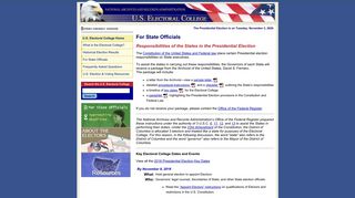 U. S. Electoral College: Information for State Officials - National Archives