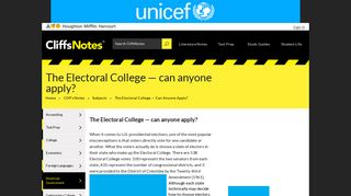 The Electoral College — can anyone apply? - CliffsNotes