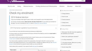 Check my enrolment - Australian Electoral Commission