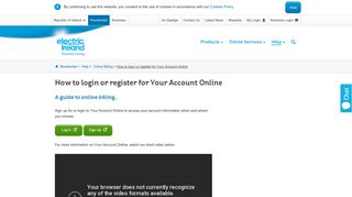 A guide to Your Account Online | Electric Ireland Help