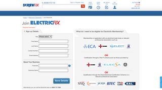 Join Electricfix - Electrical Supplies for Professional Electricians