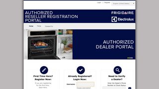 Electrolux Reseller Registration Portal > Home