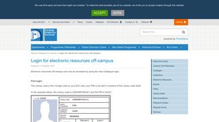 Login for electronic resources off-campus • European University Institute