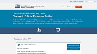 Electronic Official Personnel Folder Assistance | National Finance ...