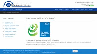 electronic prescription service - 28 Beaumont Street