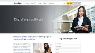 Digital sign software - DocuSign