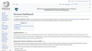 Electronic Staff Record - Wikipedia
