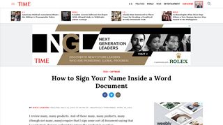 How to Sign a Word Document | Time