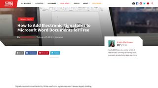 How to Add Electronic Signatures to Microsoft Word Documents for Free
