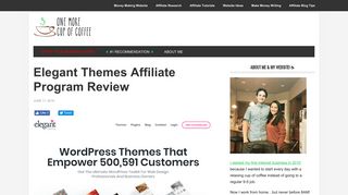 Elegant Themes Affiliate Program Review - One More Cup of Coffee