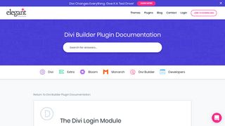 The Divi Login Module | Elegant Themes Documentation
