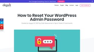 How to Reset Your WordPress Admin Password | Elegant Themes Blog