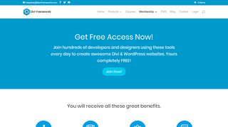 Become a Free Member - Divi Framework Plugins and Themes
