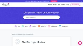 The Divi Login Module | Elegant Themes Documentation