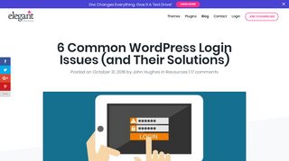 6 Common WordPress Login Issues (and Their ... - Elegant Themes