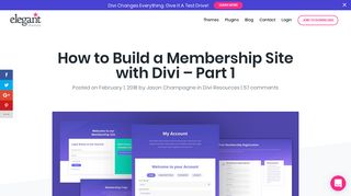 How to Build a Membership Site with Divi – Part 1 | Elegant Themes Blog