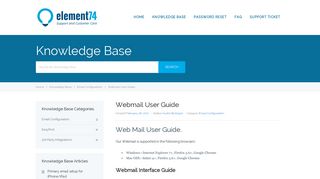 Webmail User Guide - Element 74 Support