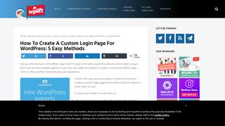 How To Create A Custom Login Page For WordPress: 5 Easy Methods