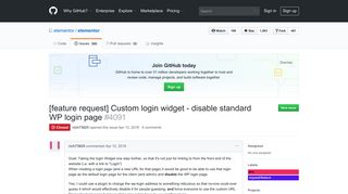 [feature request] Custom login widget - disable standard WP login ...