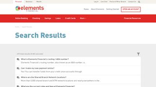 Search Results | Elements Financial