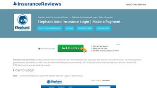Elephant Auto Insurance Login | Make a Payment - Insurance Reviews