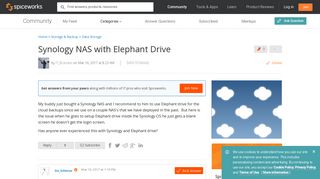 [SOLVED] Synology NAS with Elephant Drive - Data Storage ...