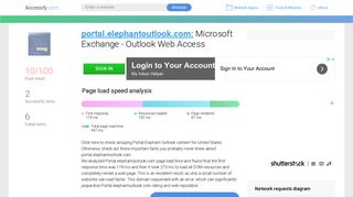 Access portal.elephantoutlook.com. Microsoft Exchange - Outlook ...