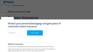 Renters Insurance | Elephant Insurance