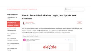 How to Accept the Invitation, Log-In, and Update Your Password – Elm ...