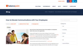 How to Elevate Communications with Your Employees - Balance Point ...