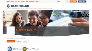 Elevate Health in Netherlands - Courses - OnlineStudies