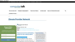 Elevate Provider Network | ComputerTalk For The Pharmacist