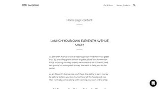 Home page content – 11th Avenue